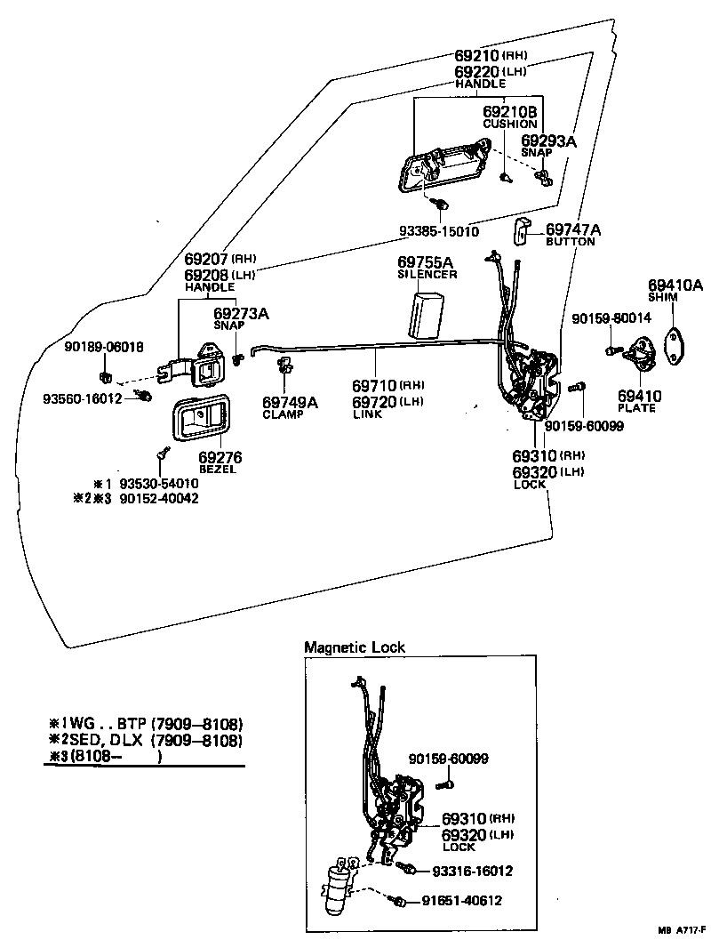  CROWN |  FRONT DOOR LOCK HANDLE