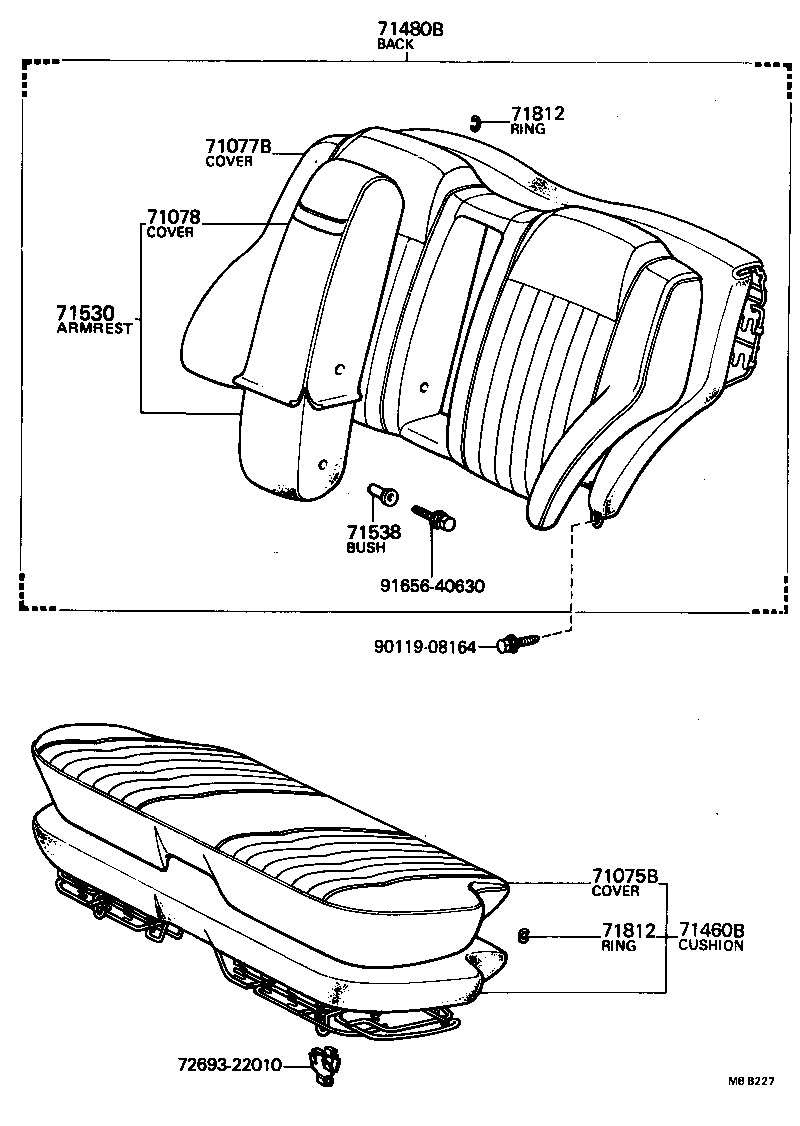  CRESSIDA |  REAR SEAT SEAT TRACK