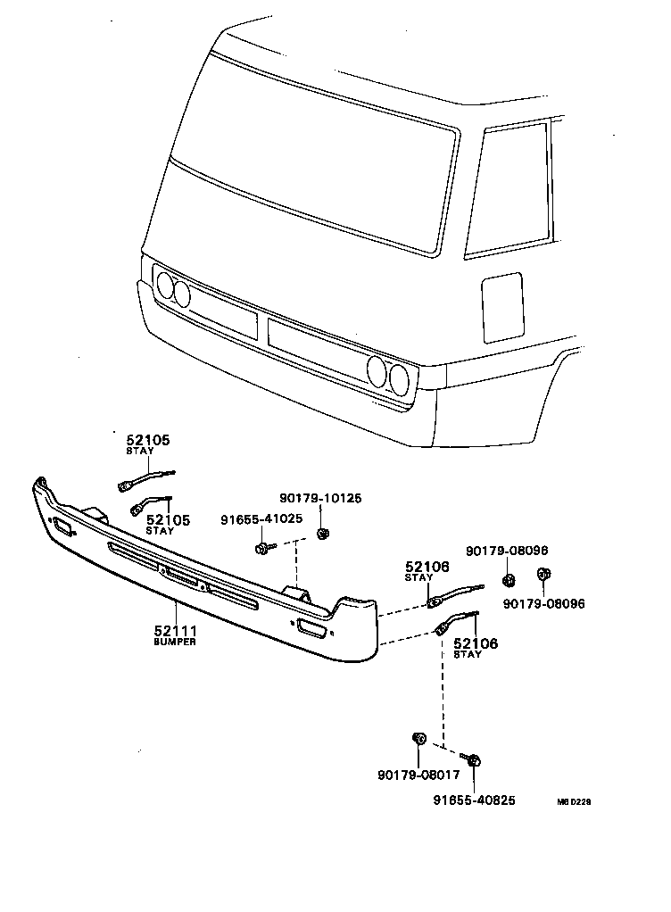  COASTER |  FRONT BUMPER BUMPER STAY