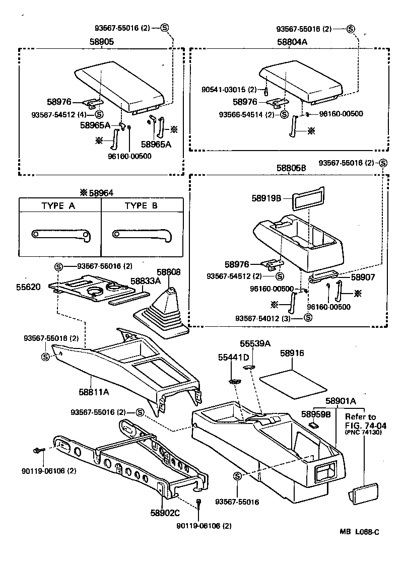  CAMRY |  CONSOLE BOX BRACKET