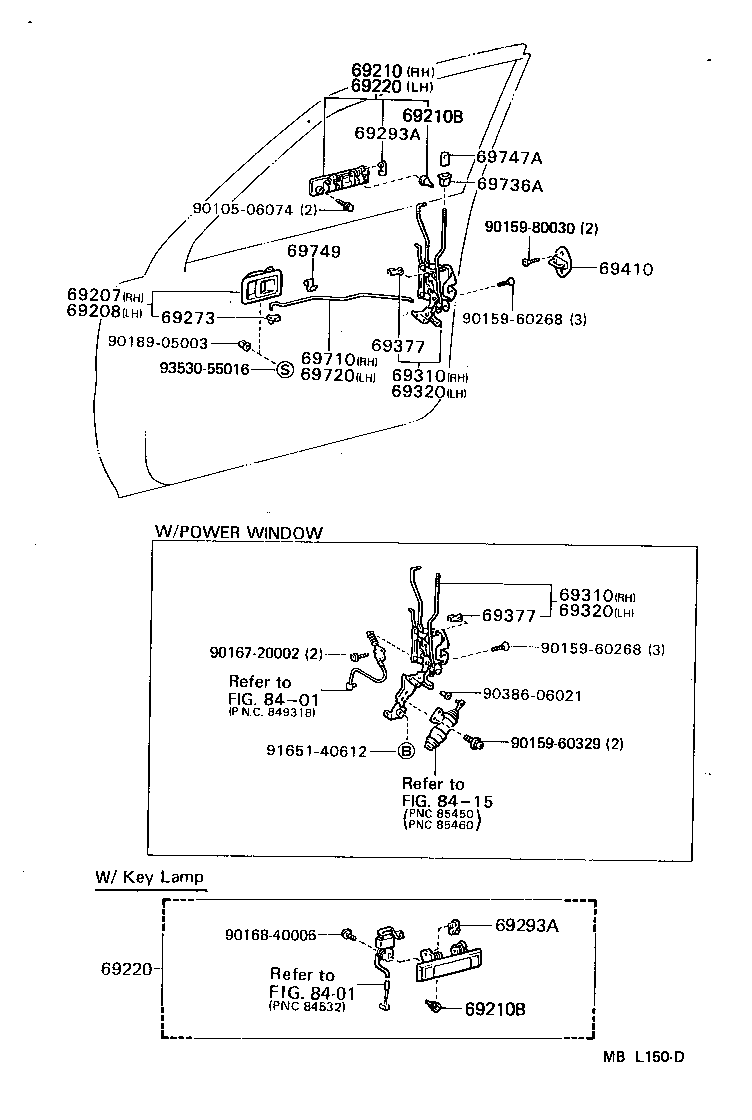  CAMRY |  FRONT DOOR LOCK HANDLE