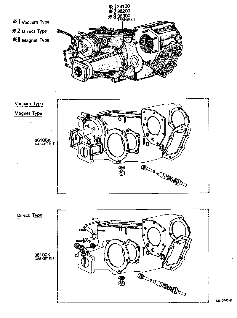  LAND CRUISER 40 45 55 |  TRANSFER ASSEMBLY GASKET KIT