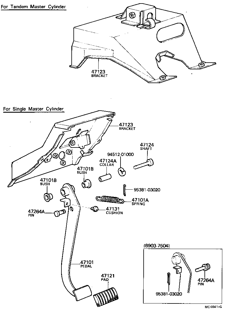  LAND CRUISER 40 45 55 |  BRAKE PEDAL BRACKET