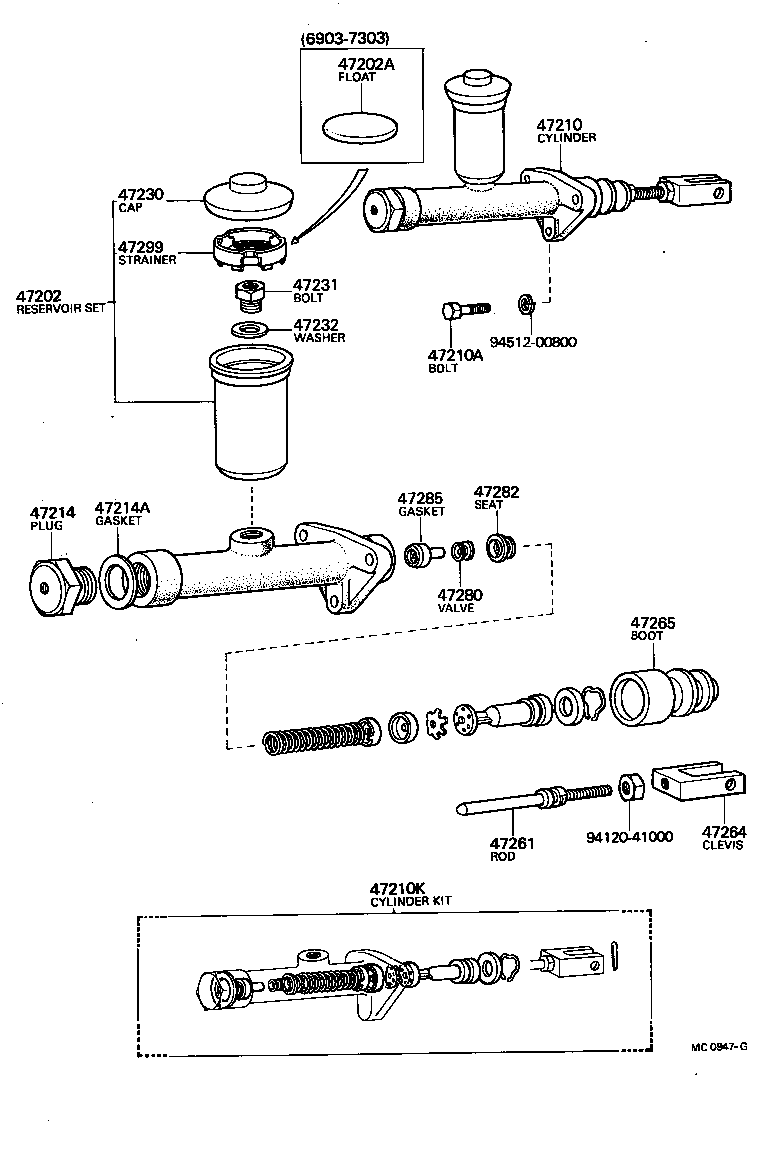  LAND CRUISER 40 45 55 |  BRAKE MASTER CYLINDER