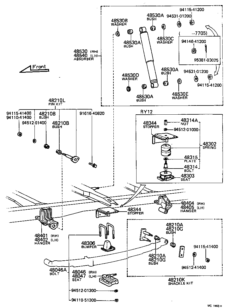  TOYOACE |  REAR SPRING SHOCK ABSORBER