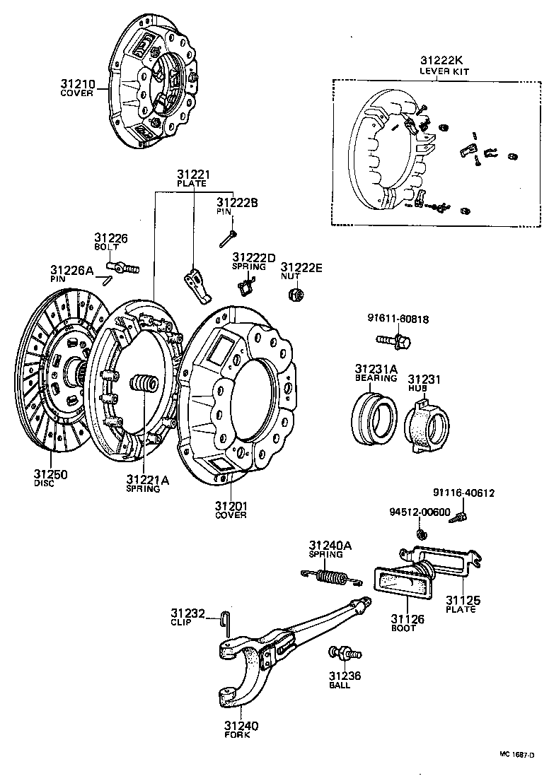  TOYOACE |  CLUTCH RELEASE FORK