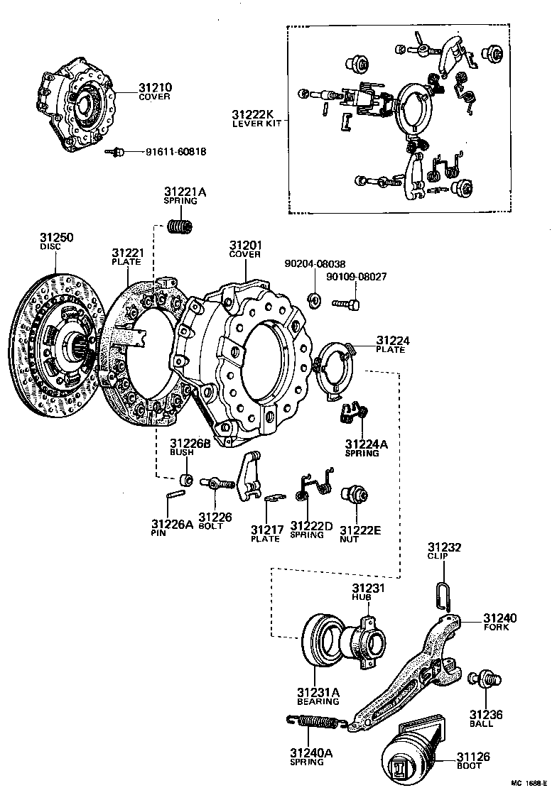  LAND CRUISER 40 45 55 |  CLUTCH RELEASE FORK