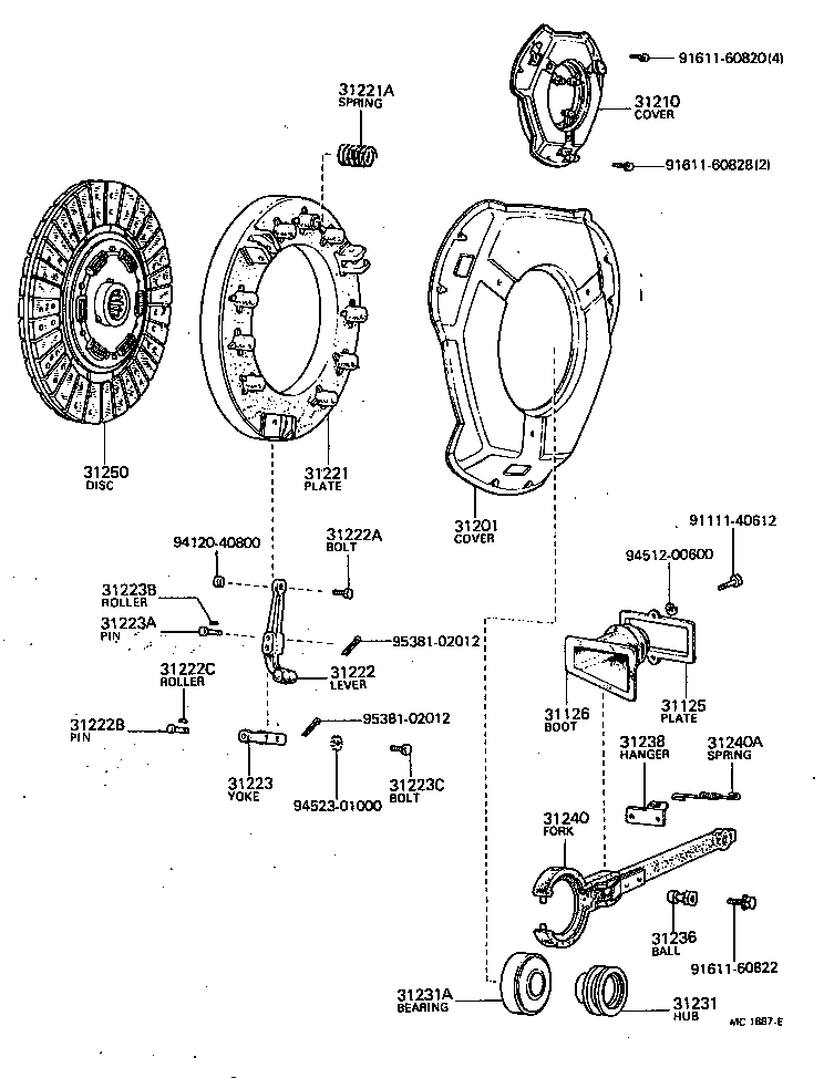  LAND CRUISER 40 45 55 |  CLUTCH RELEASE FORK