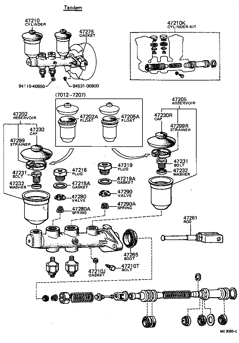  CARINA |  BRAKE MASTER CYLINDER