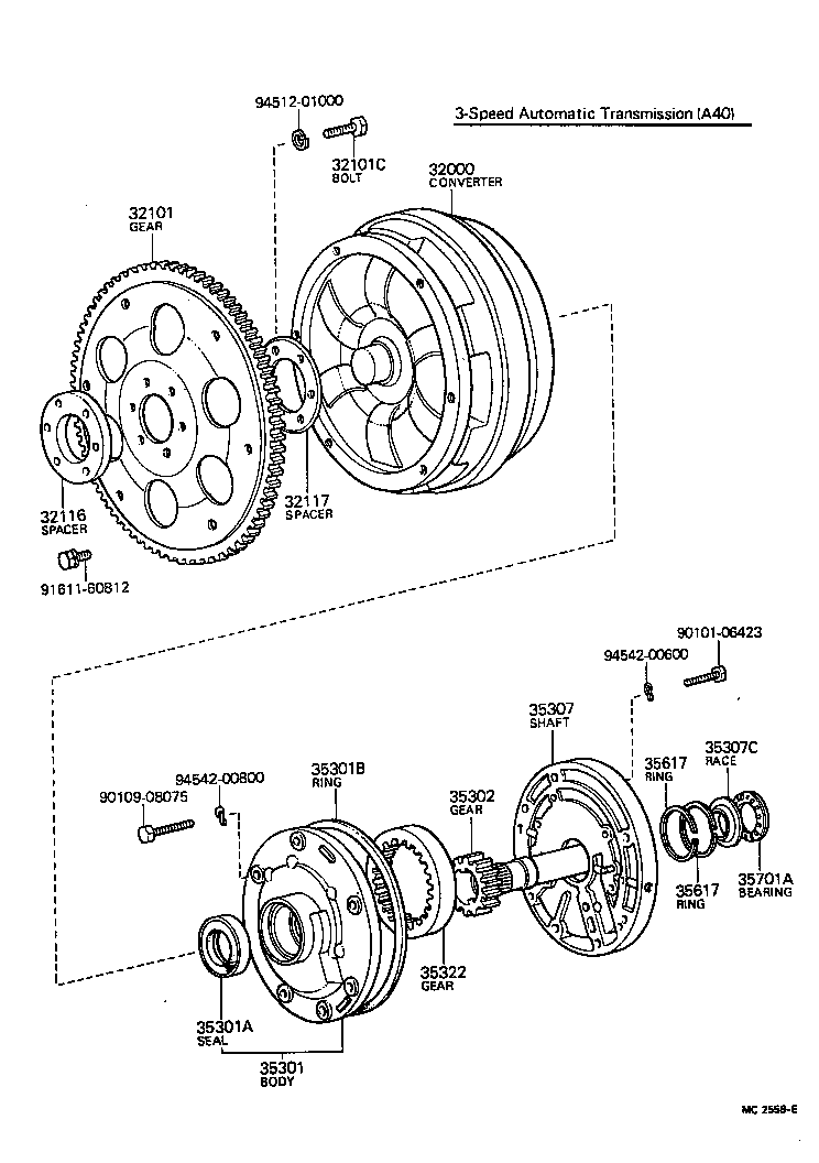  CARINA |  TORQUE CONVERTER FRONT OIL PUMP CHAIN ATM