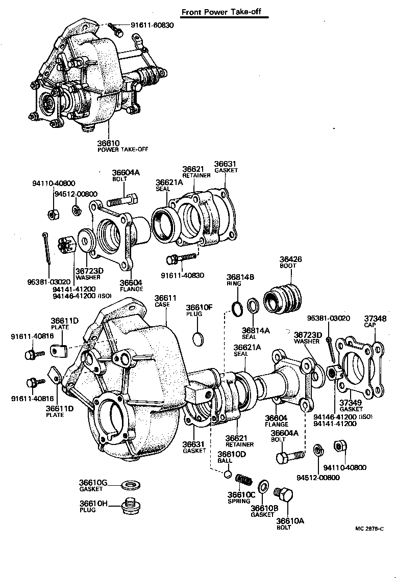  LAND CRUISER 40 45 55 |  POWER TAKE OFF CASE GEAR