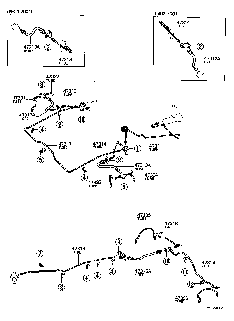  LAND CRUISER 40 45 55 |  BRAKE TUBE CLAMP