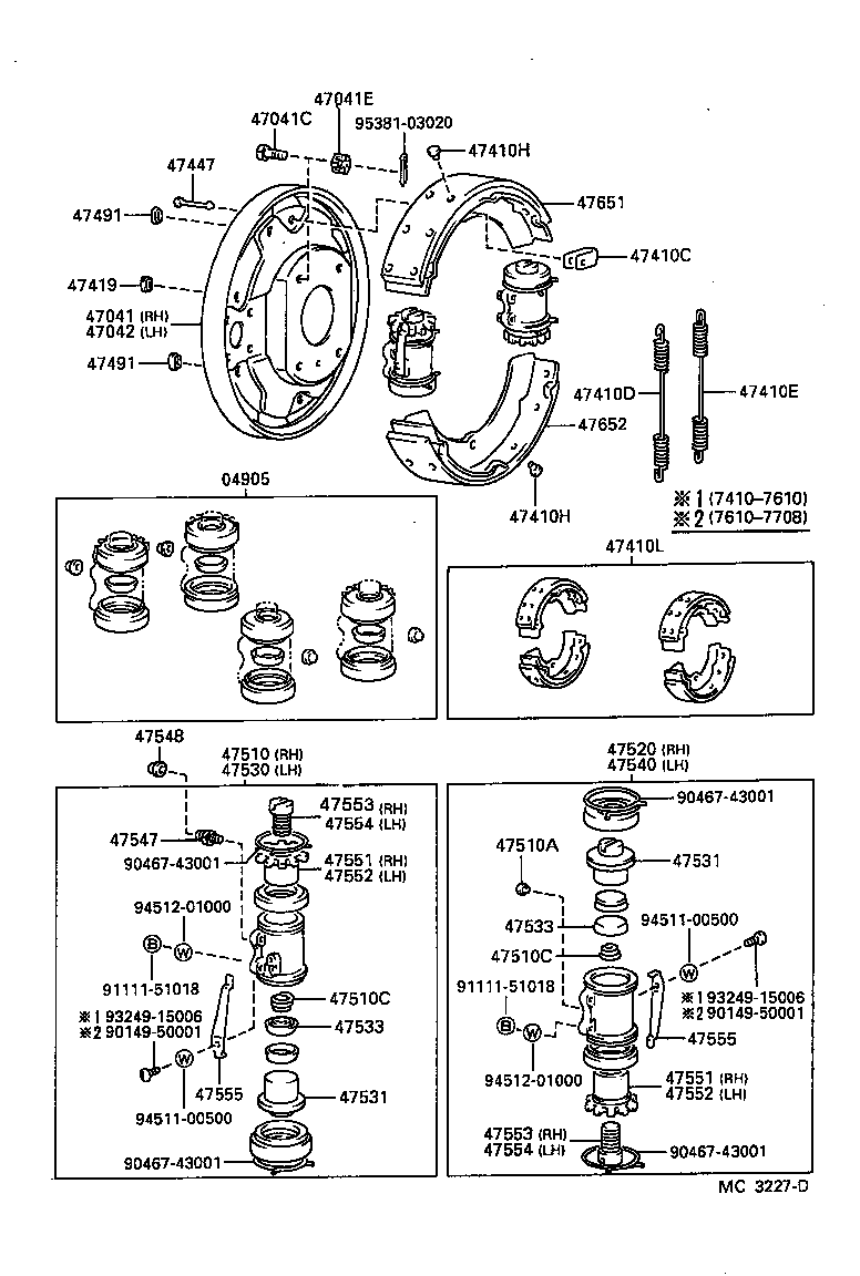  TOYOACE |  FRONT DRUM BRAKE WHEEL CYLINDER BACKING PLATE