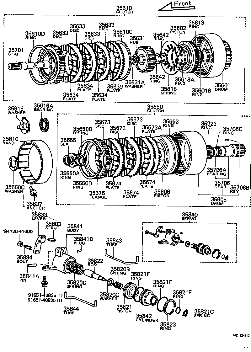  CARINA |  BRAKE BAND MULTIPLE DISC CLUTCH ATM