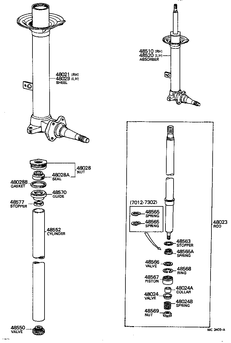  CARINA |  FRONT SPRING SHOCK ABSORBER