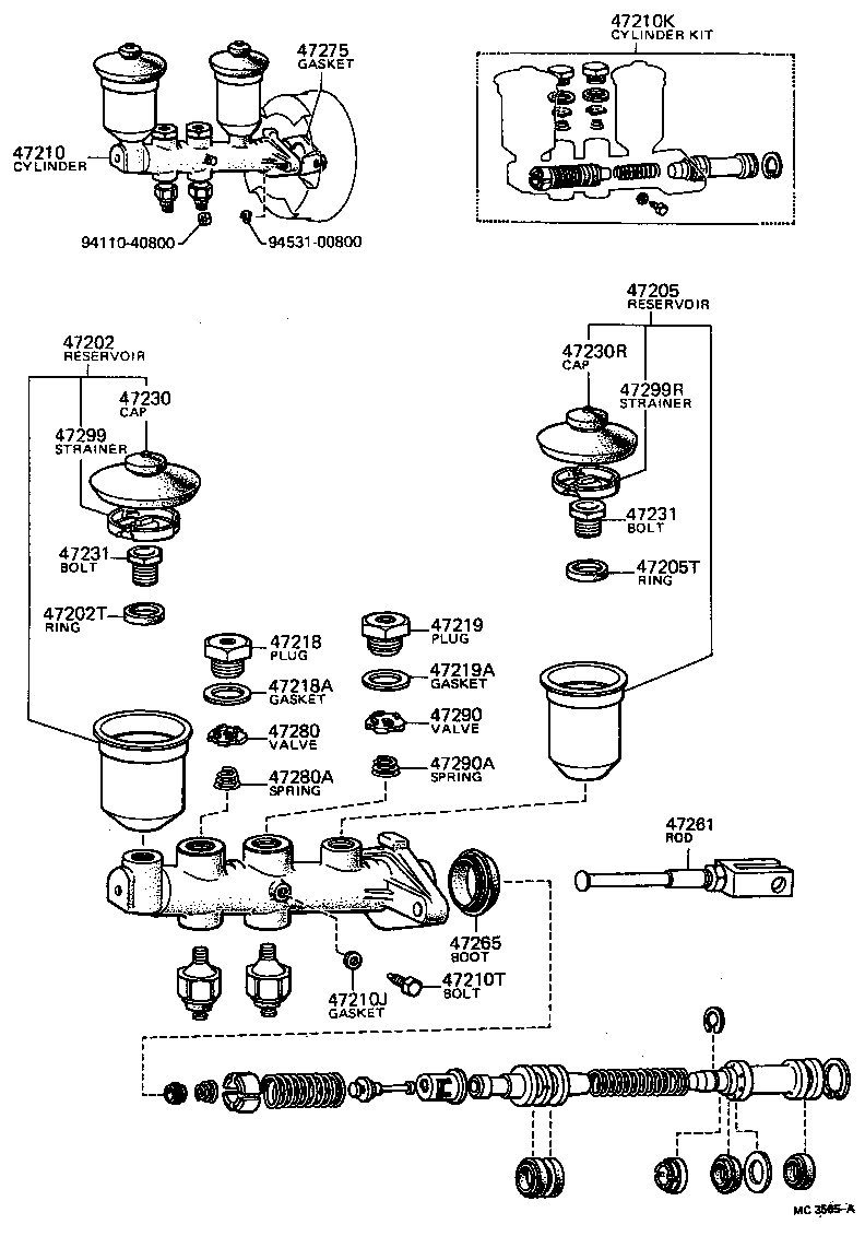  CARINA |  BRAKE MASTER CYLINDER