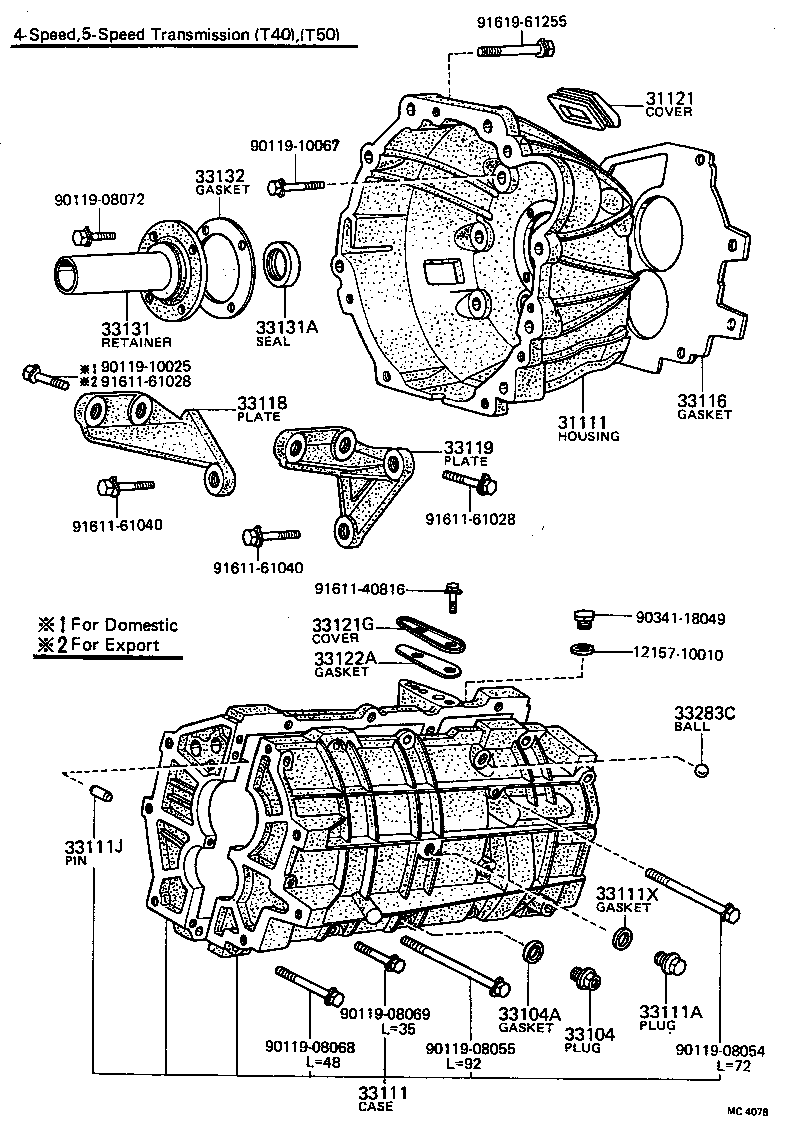  CARINA |  CLUTCH HOUSING TRANSMISSION CASE MTM