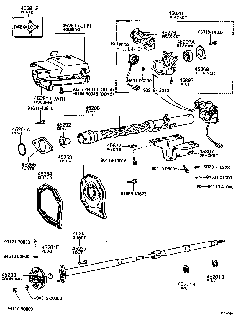  CARINA |  STEERING COLUMN SHAFT