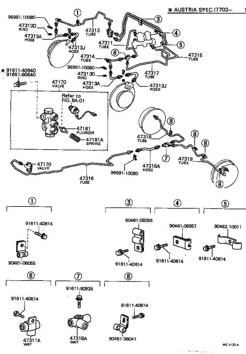  CARINA |  BRAKE TUBE CLAMP