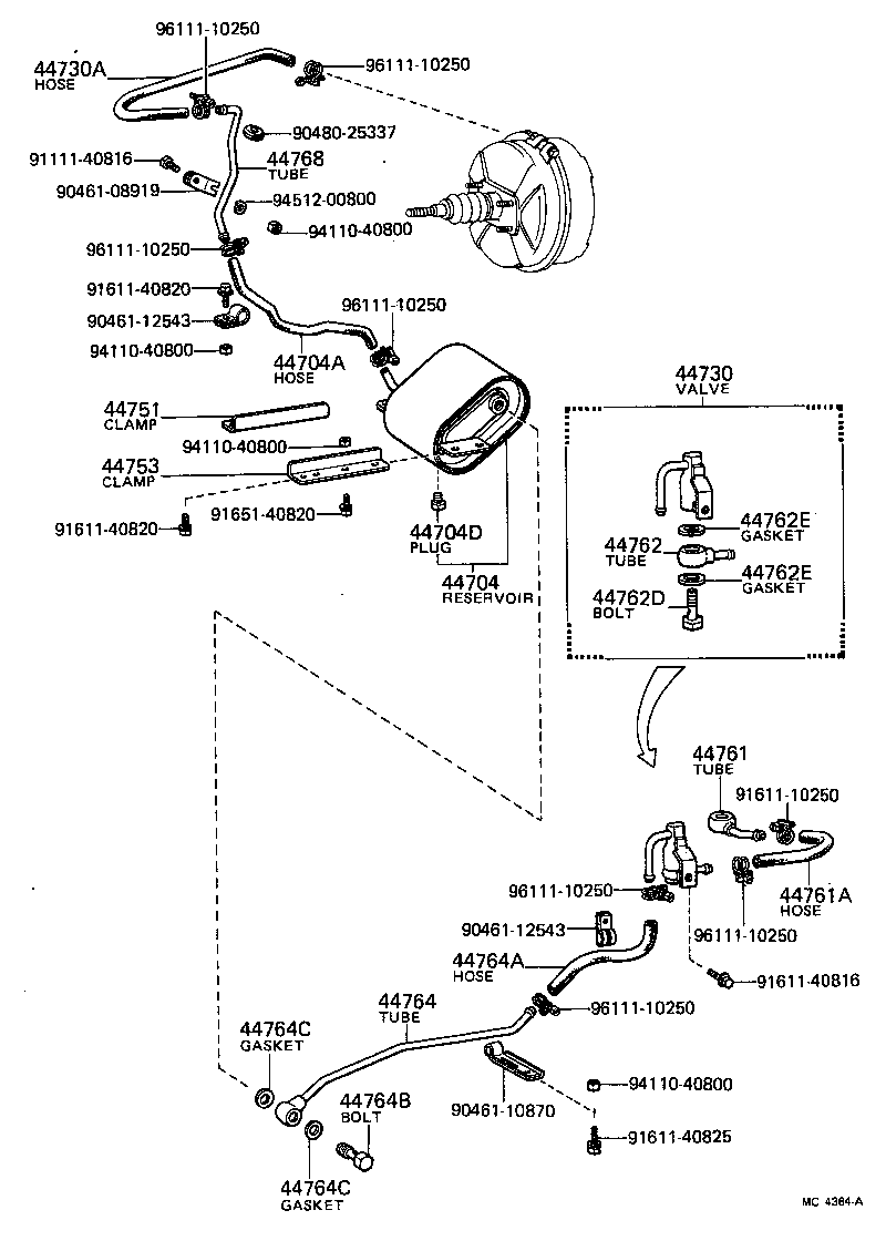  TOYOACE |  BRAKE BOOSTER VACUUM TUBE