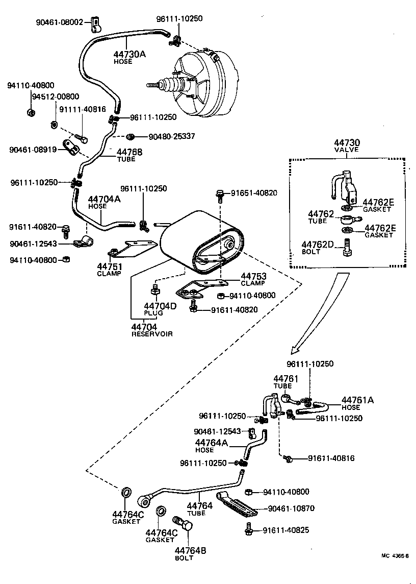  TOYOACE |  BRAKE BOOSTER VACUUM TUBE