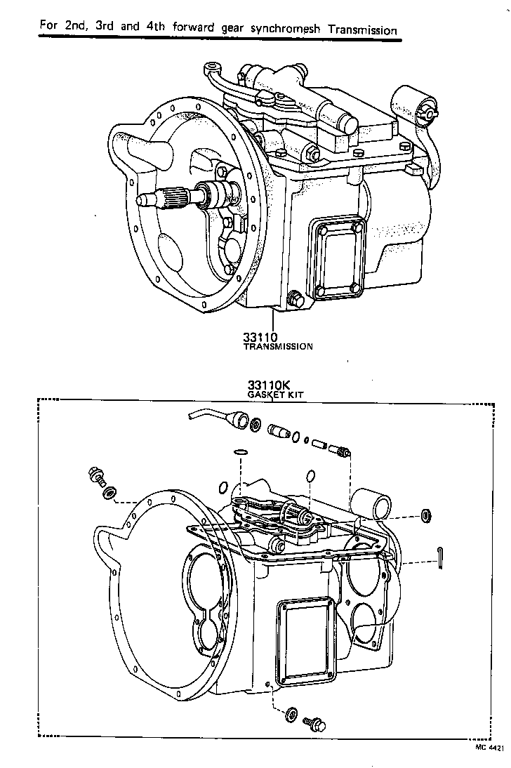  TOYOACE |  TRANSAXLE OR TRANSMISSION ASSY GASKET KIT MTM