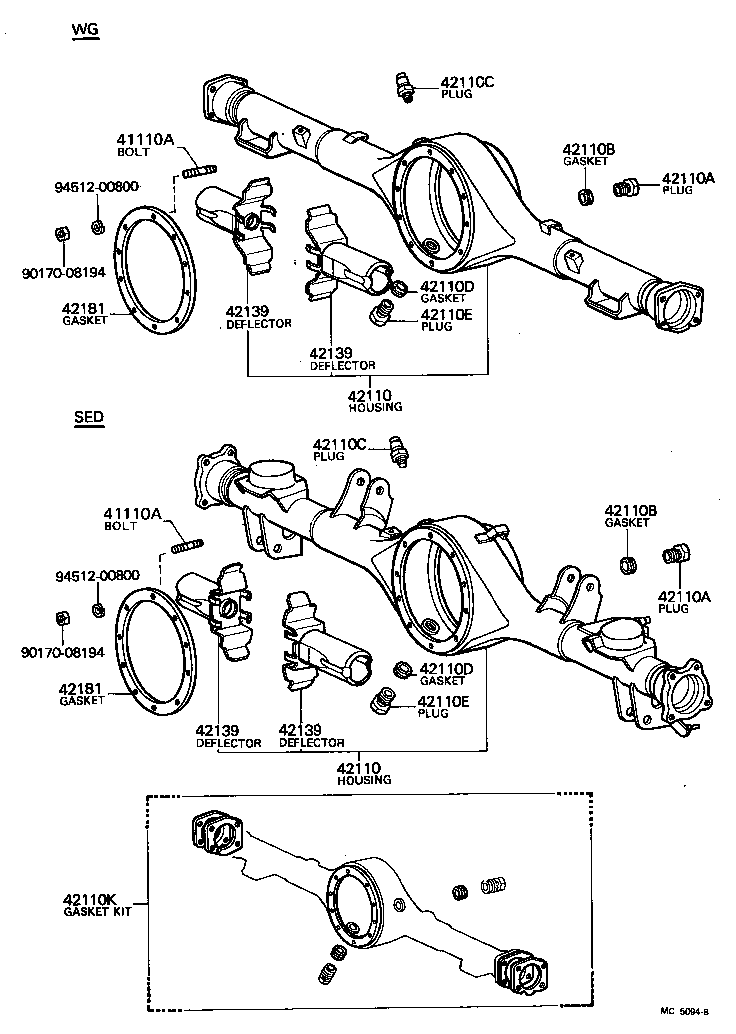  CARINA |  REAR AXLE HOUSING DIFFERENTIAL