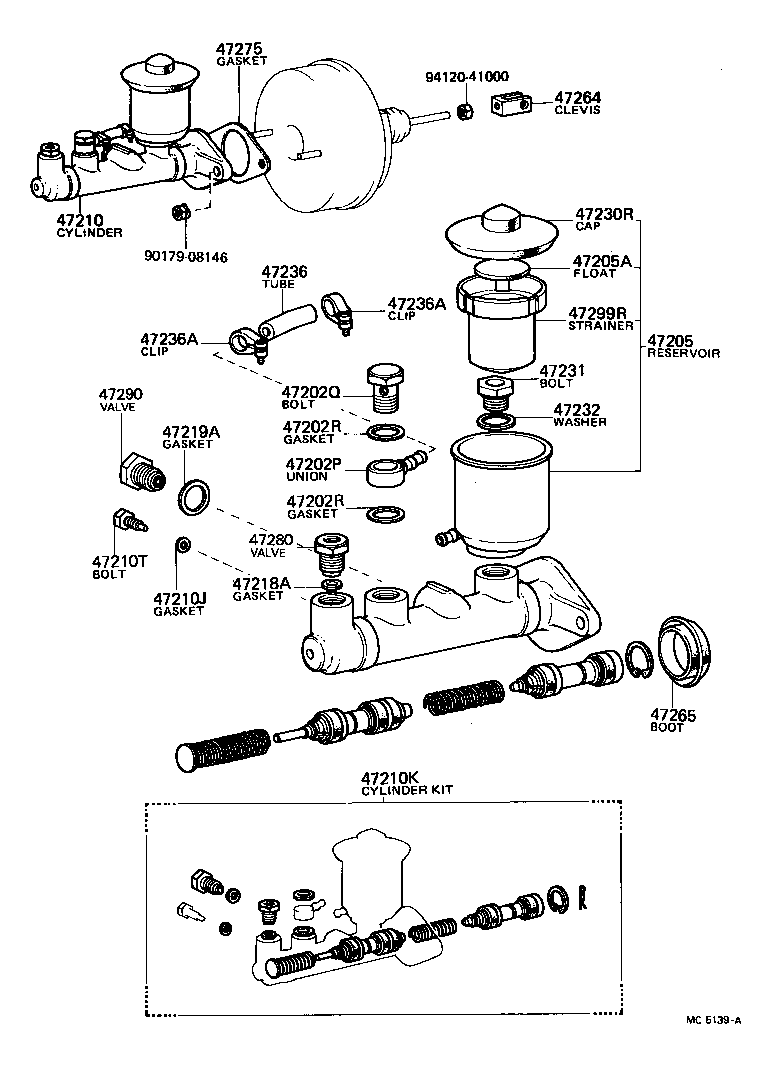  CARINA |  BRAKE MASTER CYLINDER