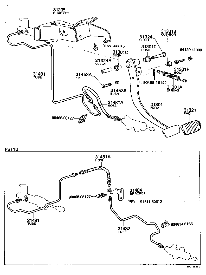  CROWN |  CLUTCH PEDAL FLEXIBLE HOSE