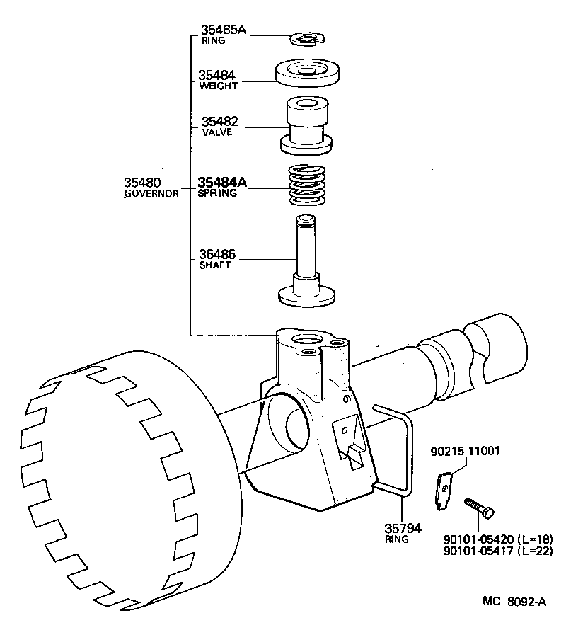  CROWN |  REAR OIL PUMP GOVERNOR ATM