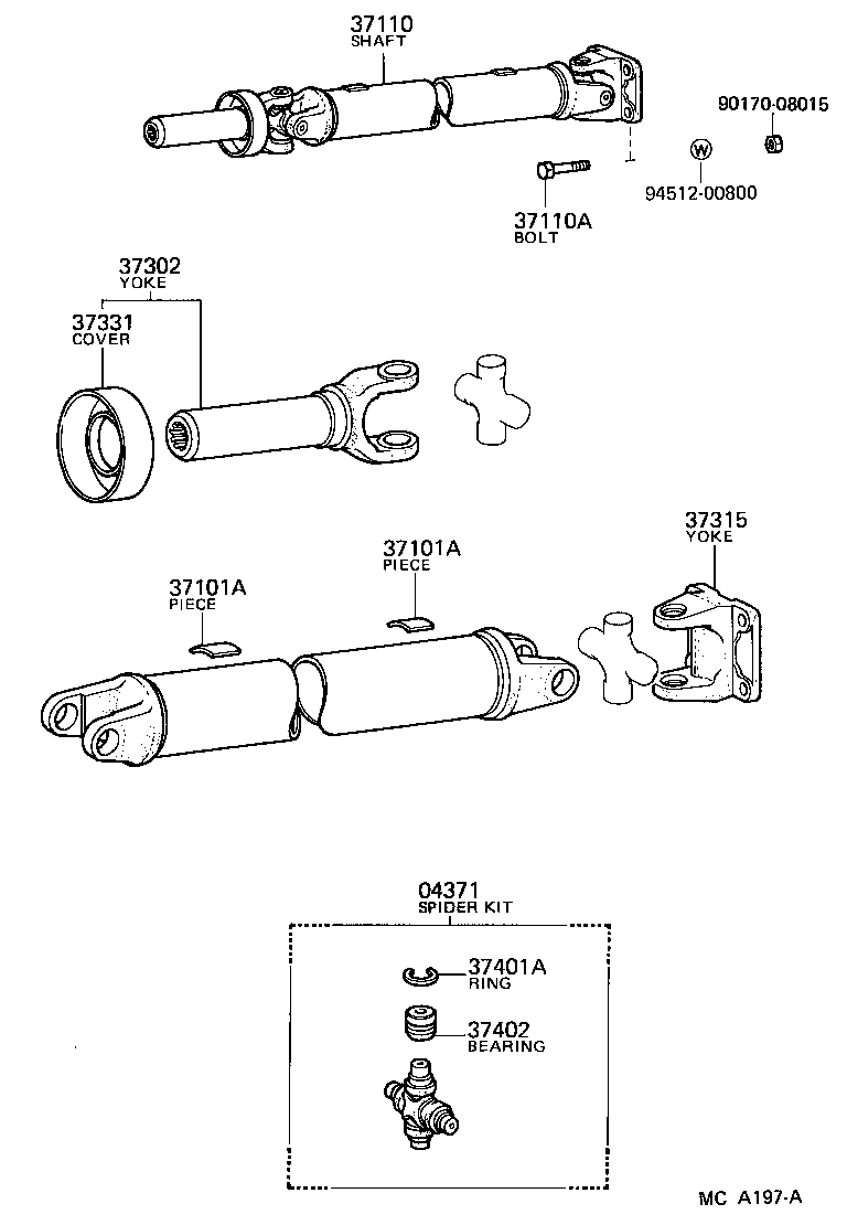  VAN |  PROPELLER SHAFT UNIVERSAL JOINT