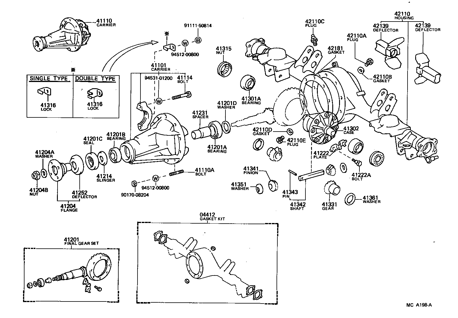  VAN |  REAR AXLE HOUSING DIFFERENTIAL