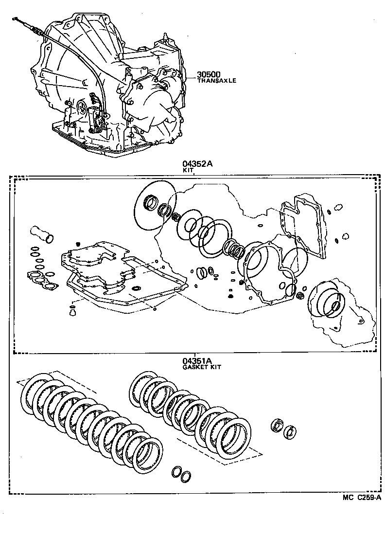  CELICA |  TRANSAXLE OR TRANSMISSION ASSY GASKET KIT ATM
