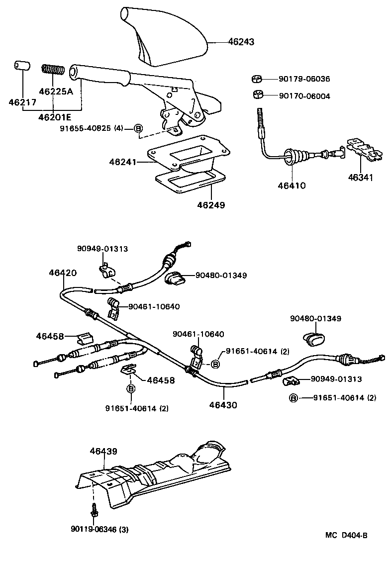  TERCEL |  PARKING BRAKE CABLE