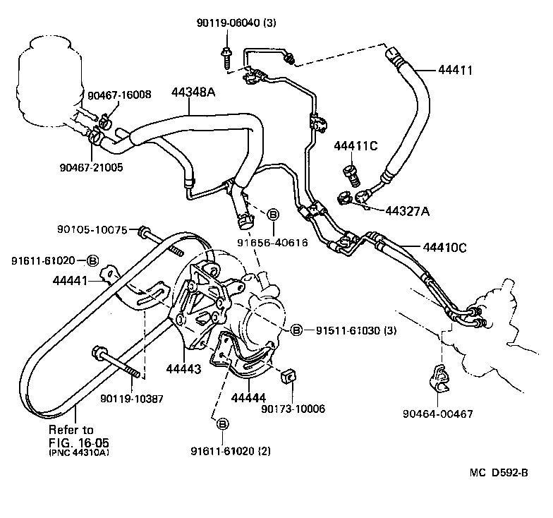  CAMRY |  POWER STEERING TUBE
