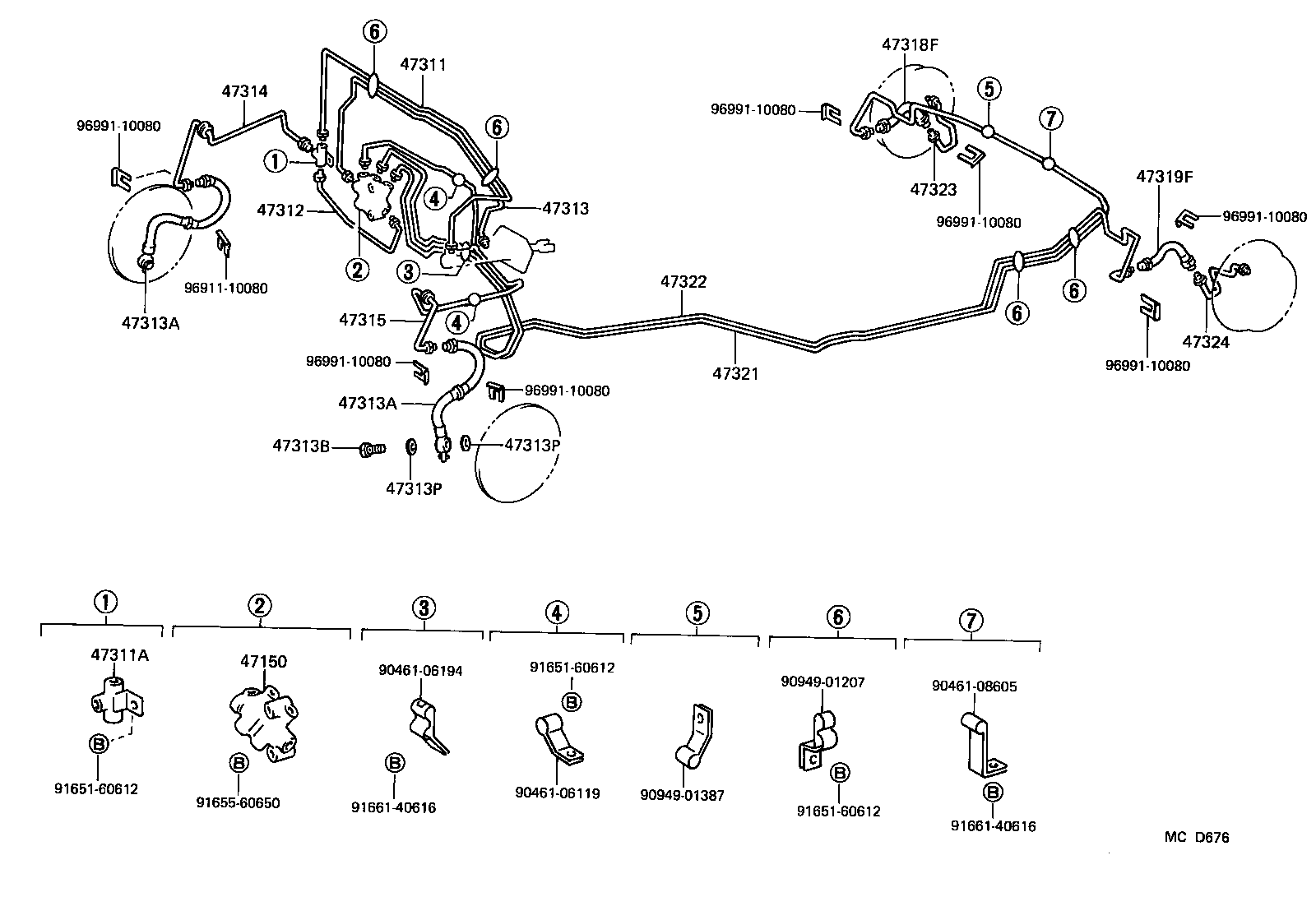  TERCEL |  BRAKE TUBE CLAMP