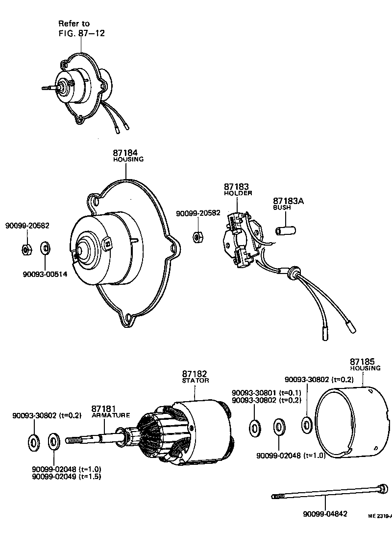  CARINA |  HEATING AIR CONDITIONING BLOWER MOTOR