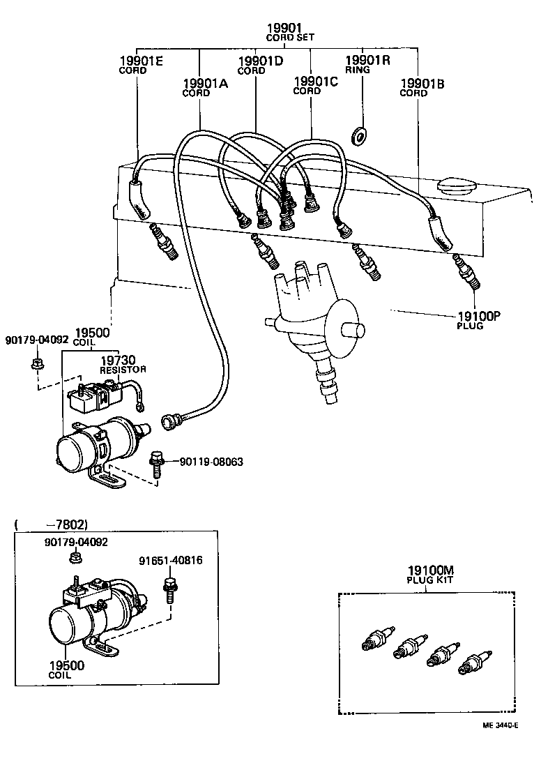  CROWN |  IGNITION COIL SPARK PLUG