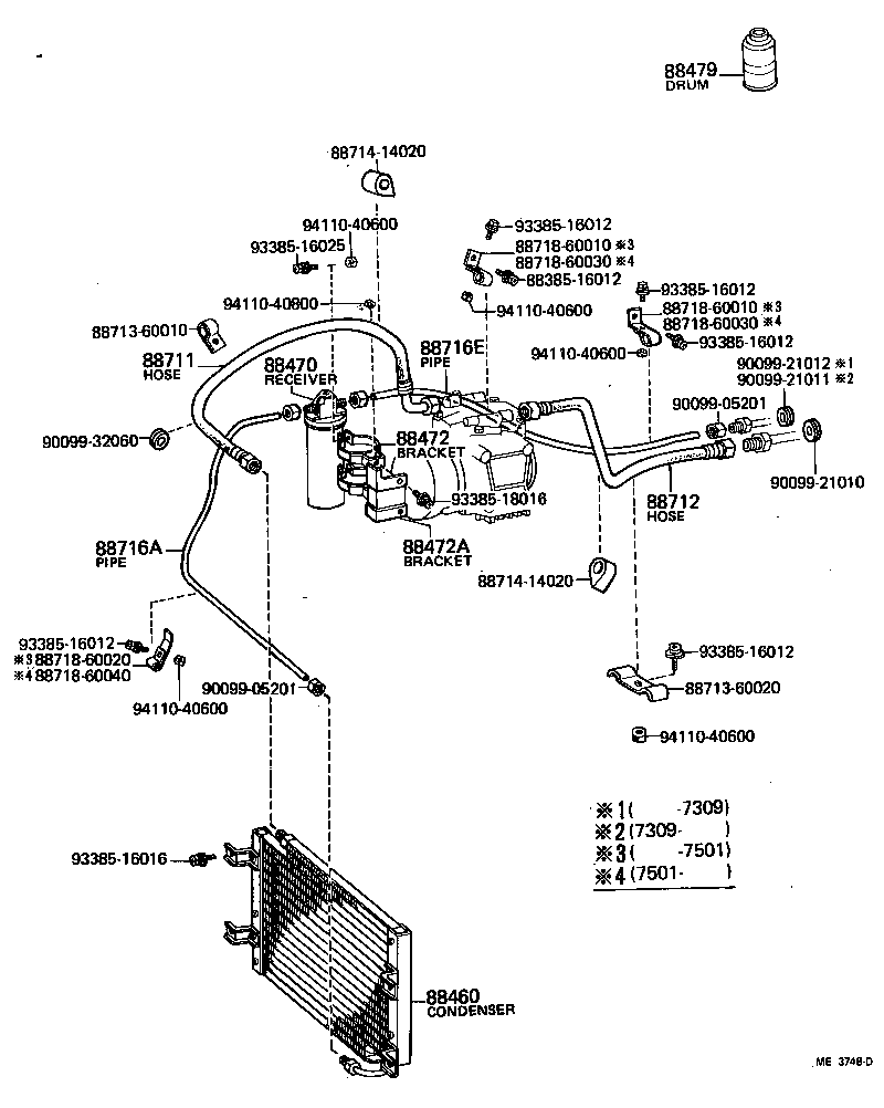  LAND CRUISER 40 45 55 |  HEATING AIR CONDITIONING COOLER PIPING