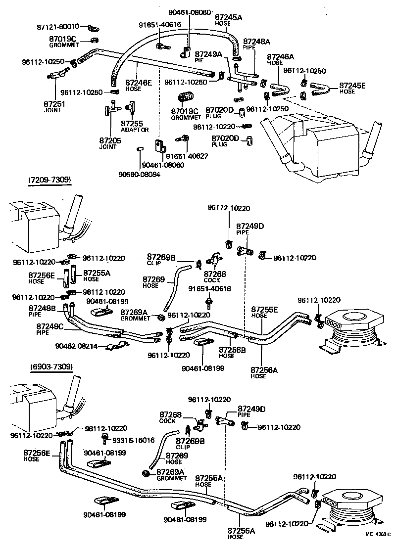  LAND CRUISER 40 45 55 |  HEATING AIR CONDITIONING WATER PIPING