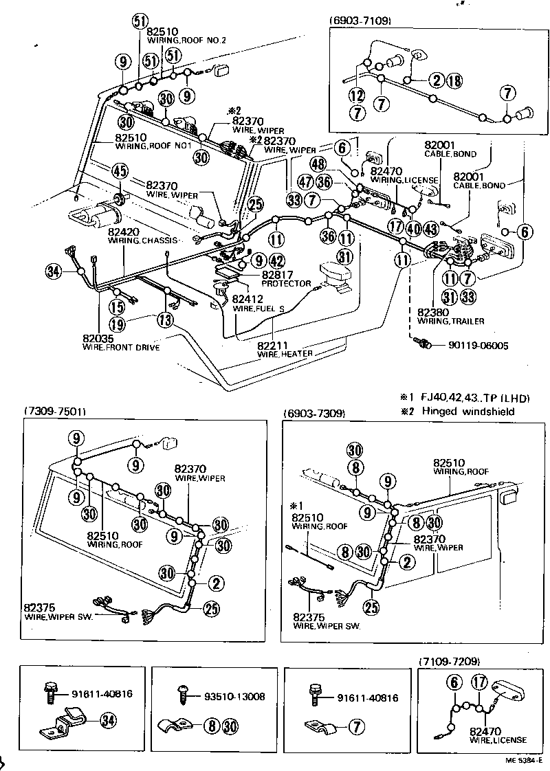  LAND CRUISER 40 45 55 |  WIRING CLAMP