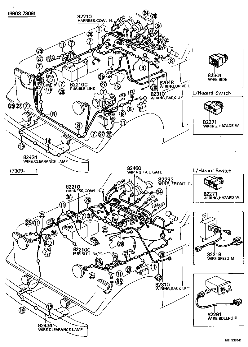  LAND CRUISER 40 45 55 |  WIRING CLAMP