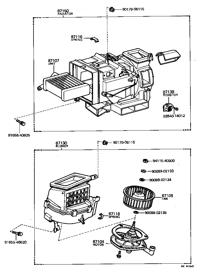  CELICA |  HEATING AIR CONDITIONING HEATER UNIT BLOWER