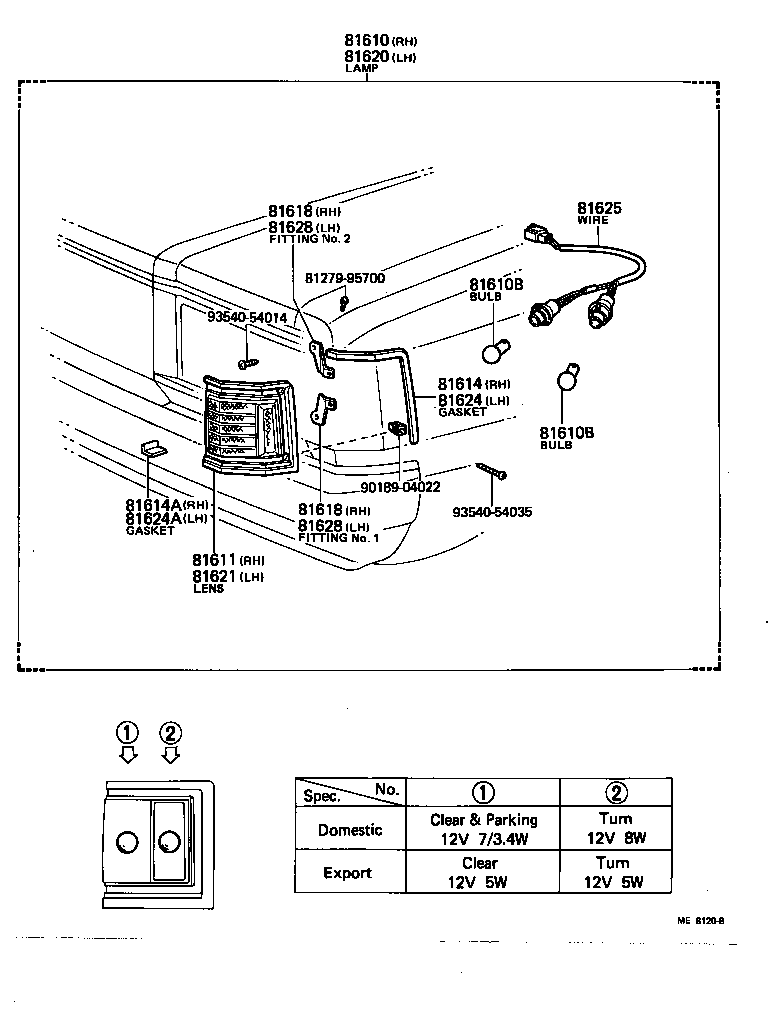  CROWN |  FRONT CLEARANCE LAMP