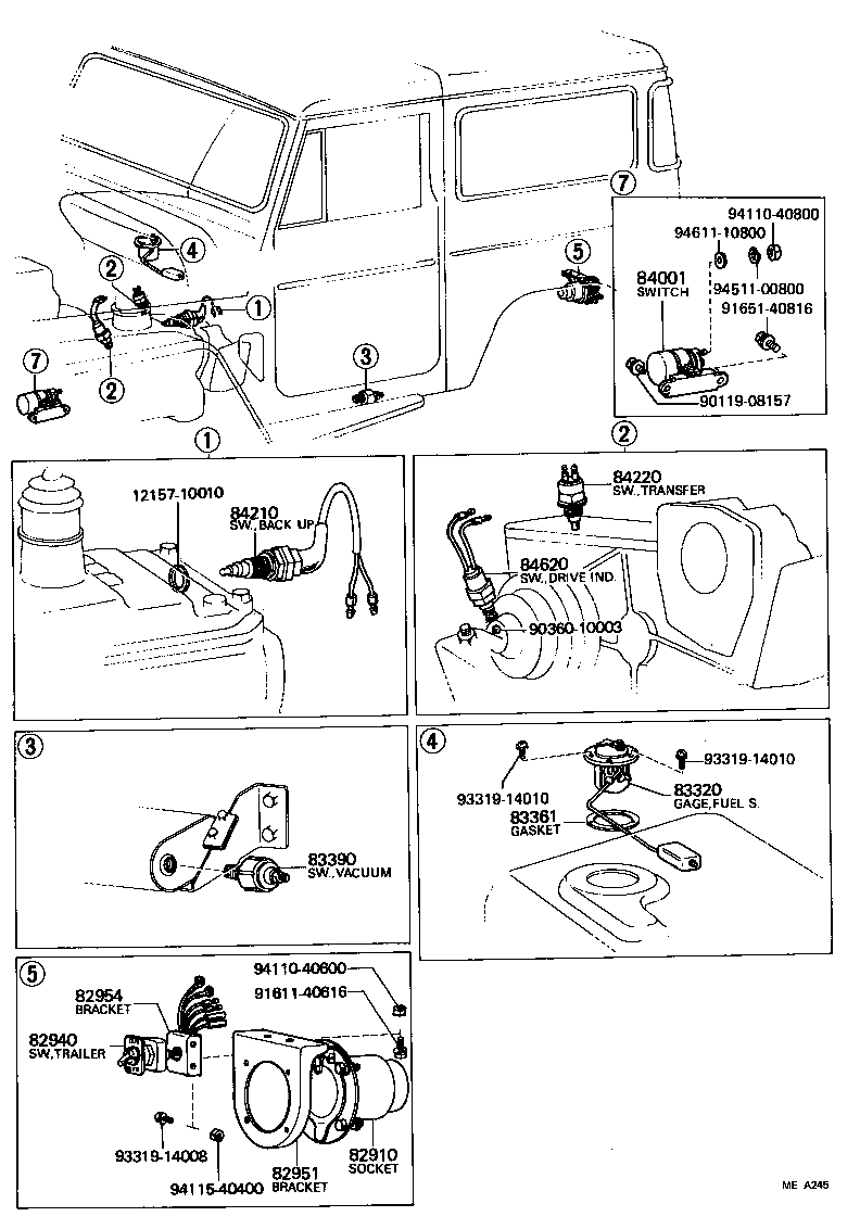  LAND CRUISER 40 45 55 |  SWITCH RELAY COMPUTER