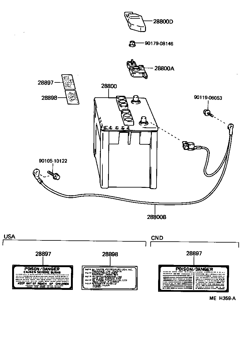  TERCEL |  BATTERY BATTERY CABLE