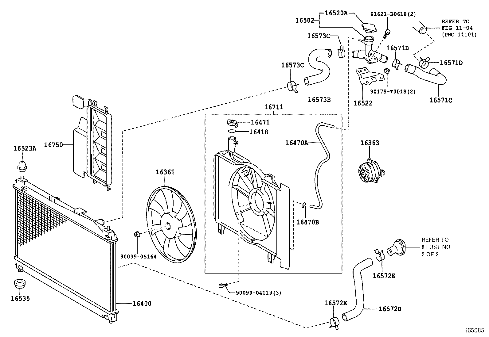  YARIS |  RADIATOR WATER OUTLET