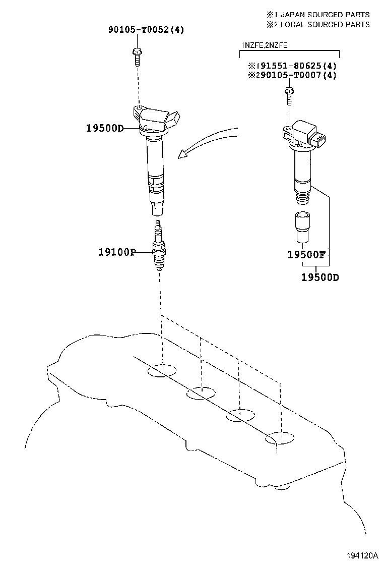  YARIS |  IGNITION COIL SPARK PLUG
