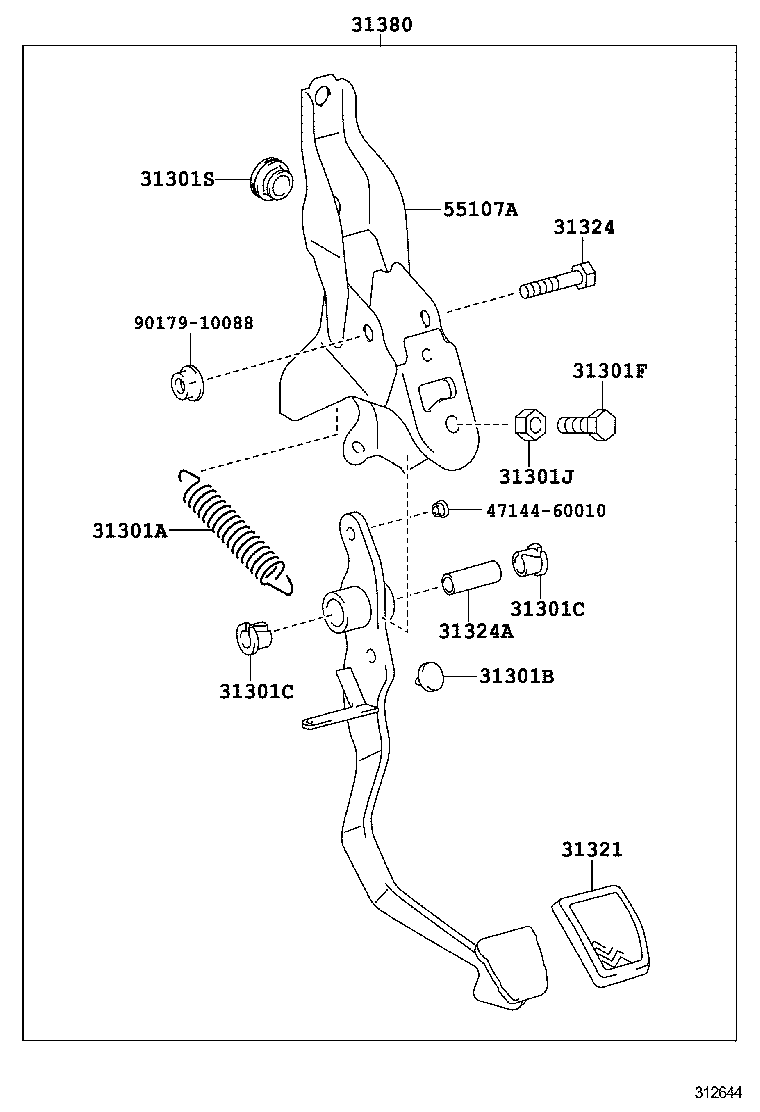  ETIOS |  CLUTCH PEDAL FLEXIBLE HOSE