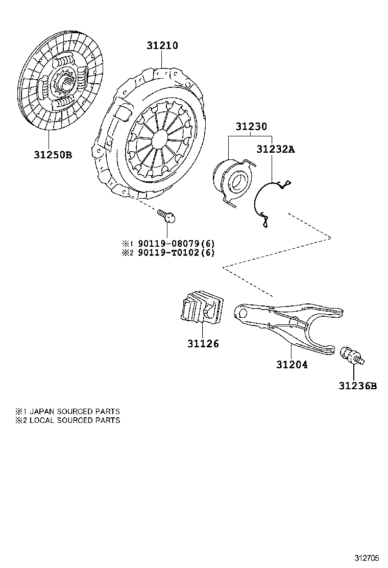  YARIS VIOS LIMO |  CLUTCH RELEASE FORK